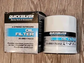 35-8m0176312 Quicksilver New Oil Filter 4-stroke Outboard 175-450hp V6 And V8