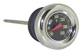 Rcp88019 Rivercity Chrome Oil Tank Plug Cap Dipstick With Temp Gauge For 84-99 Softails And 82-03 Xl