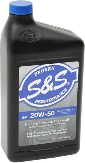 153755 S&s Cycle High-performance Full Synthetic V-twin Engine Oil 20w50 1 Quart