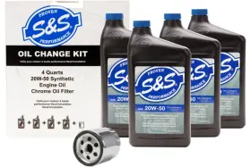 Ft86-ft22 S&s Cycle 218940 Oil Change Kit Chrome Ft84-ft99 Big Twin/ft86-ft22 Sportster