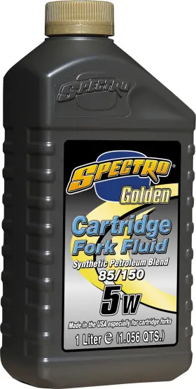 310250 Spectro 5w Golden Cartridge Fork Fluid Synthetic Blend - 1lt