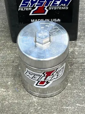 210-334 System 1 Oil Filter Harley Davidson Aluminum Polished Cleanable