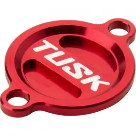 148-421-0020 Tusk Aluminum Oil Filter Cover Red For Motorcycle