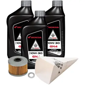 152-986-041935d7-63b66e Tusk 4-stroke Oil Change Kit Pro-honda Gn4 10w-30 For Honda Xr650l 1993-200