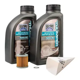 1529860043 Tusk Oil Change Kit Bel-ray Thumper Synthetic Blend 10w-40 For Kawasaki Kx