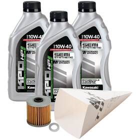 Tusk 1529860868 4-stroke Oil Change Kit Kawasaki Kpo Semi-synthetic Blend 10w-40