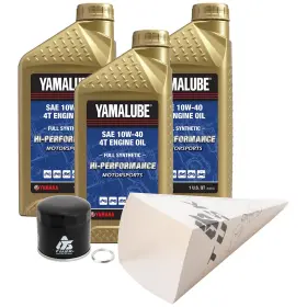 1529861128 Tusk 4-stroke Oil Change Kit Yamalube Hi-perf Full Syn. 4t 10w-40