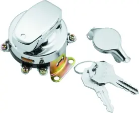 492237 Twin Power Chrome Fat Bob Style Ignition Switch