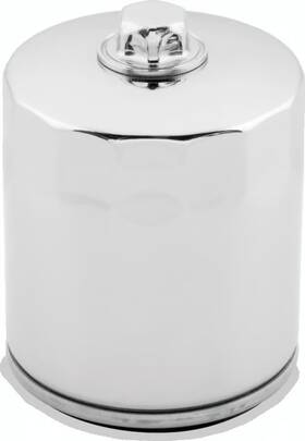 Twin Power 609986 Oil Filter With Nut - Chrome Motorcycle Street Bike Twp609986