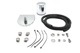 63794-77 V-twin Manufacturing 40-0096 Pura Flow Oil Filter Kit Chrome For Harley Shovelhead 1941-1999
