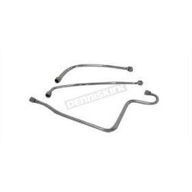 V-twin Manufacturing 40-0102 V-twin Chrome Oil Line Set -