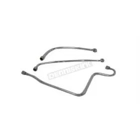 40-0102 V-twin Manufacturing Chrome Oil Line Set -
