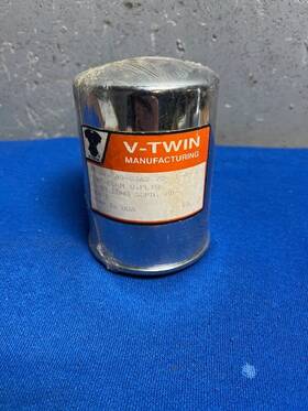 V-twin Manufacturing 40-0362 V-twin Chrome Spin-on Oil Filter - Harley Davidson