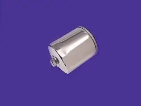 40-0855 V-twin Manufacturing Chrome Hex Spin On Oil Filter For Cam 99-17 And M8 17-22