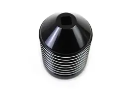 40-0988 V-twin Manufacturing Finned Black Anodized Oil Filter Kit With Raw Accents
