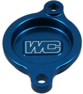 27-016 Works Connection Oil Filter Cover Blue For 17-23 Honda Crf450r Black
