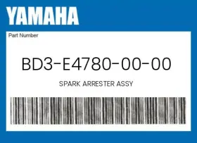 Bd3-e4780-00-00 Yamaha Genuine Spark Arrester Assy -