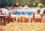 Caranas A-grade Teak Wood 4 Pc Outdoor Garden Patio Sofa Lounge Chair Set New. Price: $1817.64.