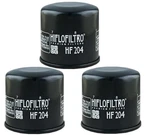 Hiflofiltro HF204 Black Oil Filters 3-PACK Honda Kawasaki Suzuki Triumph Yamaha New. Price: $38.70.