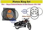 Royal Enfield "piston Ring Set For Old Classic & Bullet 350 500" New. Price: $49.87.