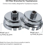 Oil Filter Cap Wrench Removal Tool Set For Toyota Lexus 1.8L & 2.0L-5.7L Engine New. Price: $16.99.