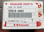 Kawasaki Genuine Element-oil Filter 52010-S002 Made Japan New. Price: $10.00.