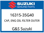 Suzuki Oem Part 16315-35G40 Cap,eng Oil Filter Outer New. Price: $21.41.