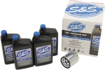 S&s Cycle Oil Change Kit Chrome Filter Fits '99-'17 Twin Cam 4 Us New. Price: $113.31.