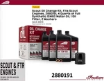 Indian Motorcycle 2024 & Prior Scout/ftr 15W-60 Full Syn Oil Change Kit 2880191 New. Price: $91.99.