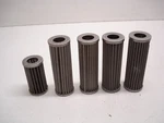 5 Nascar Assorted System One Stainless Steel Inline Fuel / Oil Filter Elements Used. Price: $65.00.