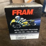 Nos Fram CH6012 Motorcycle Oil Filter Cartridge New. Price: $11.25.