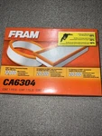 Nos Fram CA6304 Extra Life Air Filter Engine Replacement New Old Stock. Price: $12.99.