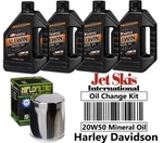 Harley Davidson Oil Change Kit 4 Quarts Maxima 20W50 Engine (1999-2017) New. Price: $45.99.
