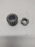 1975 Honda CB125S Engine Primary Drive Gear & Nut 23121-324-000 / 90231-107-000 Used. Price: $12.00.