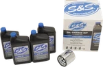 Ss Cycle Oil Change Kit Chrome Filter '84-'99 Big TWIN/'86-'22 New. Price: $101.98.