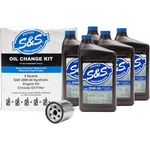 S&s Cycle 3601-0492 162233 Oil Change Kit Chrome Filter M8 5 Us Quarts New. Price: $123.14.