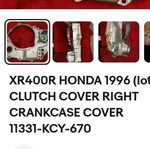2003 99-04 Honda XR400R Oem Right Engine Case Inner Clutch Cover 11331-KCY-671 Used. Price: $200.00.