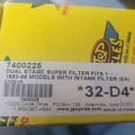 Dual Stage Super Filter. J & Cycles. New. 32-D4. Price: $16.99.