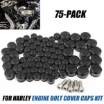 Black Cnc Engine Bolt Caps Cover For Harley Touring Road King Street Glide New. Price: $42.83.