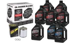 Maxima Synthetic 20W50 3 Hole Oil Change Kit Chrome Filter Harley M8 2017-2024 New. Price: $131.99.