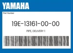 Yamaha Genuine Pipe, Delivery 19E-13161-00-00 New. Price: $10.10.
