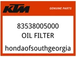 Ktm Oem Part 83538005000 Oil Filter New. Price: $14.54.
