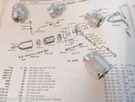 Harley Panhead Oil Filter Fitting Kit Nipples 1950-57 W/ Oem# 63525-50 New. Price: $39.95.