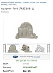 Ford Oem Nos FR3Z-6881-J Oil Filter Adapter 2013-2023 Mustang 2.3L Ecoboost New. Price: $40.00.