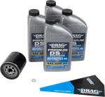 Drag Specialties Oil Full Synthetic Change Kit - 20W50 Twin Cam Black New. Price: $89.99.