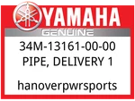Yamaha Oem Part 34M-13161-00-00 Pipe, Delivery New. Price: $8.49.