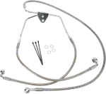Drag +4 Extended Over Stock Stainless Upper Brake Line Kit Harley Touring 08-13 New. Price: $109.09.