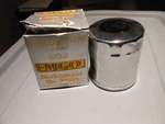 New Harley Davidson Emgo Migroglass Chrome Oil Filter PN:10-82440. Price: $9.59.