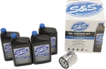 S&s Cycle Oil Change Kit Chrome Filter '84-'99 Big TWIN/'86-'22 New. Price: $113.31.