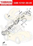 Yamaha Pipe, Delivery (L200) 34M-13161-00-00 New. Price: $19.00.